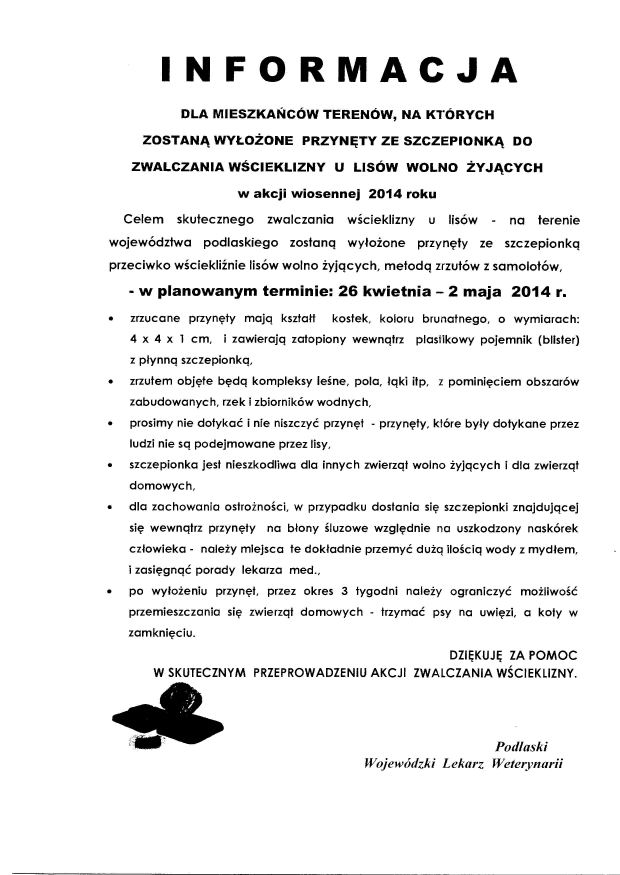 szczepienie lisow