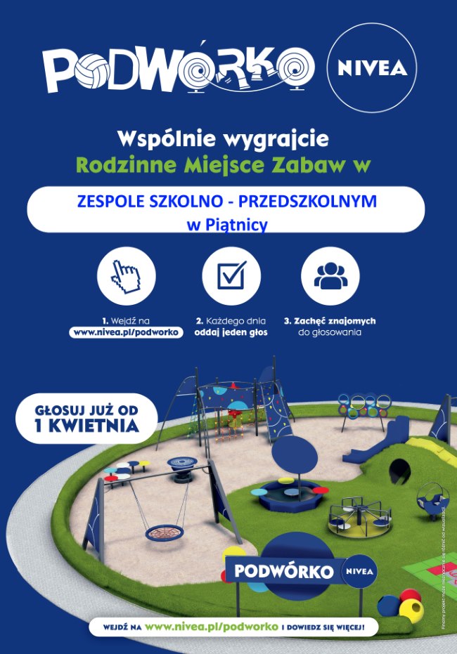 Plakat NIVEA Zespół Szkolno Przedszkolny w Piątnicy