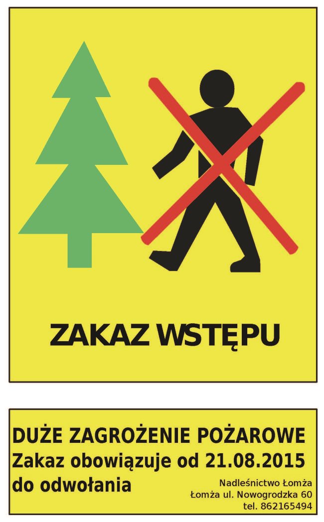 zakaz wstępu do lasu