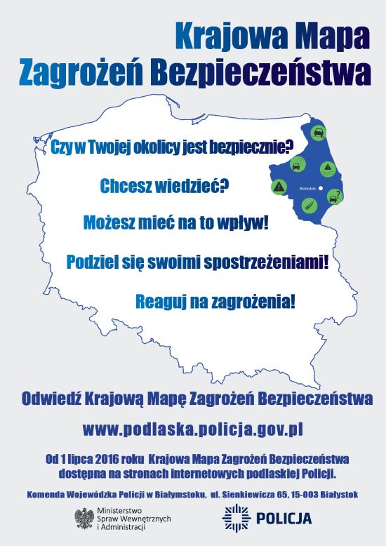 Plakat Krajowa mapa zagrożeń