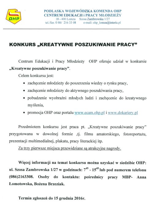 konkurs kreatywne poszukiwanie</p>...	</div>
	</div>
	<div class=