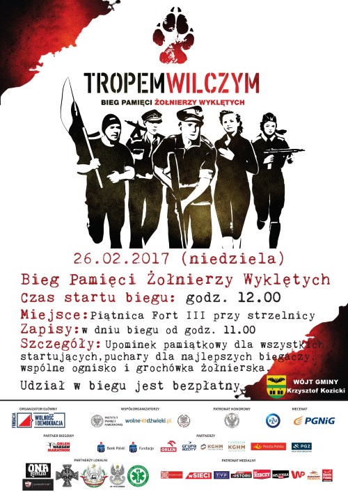 PLAKAT Bieg Tropem Wilczym 26.02.2017