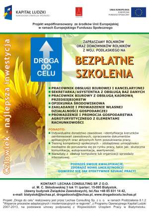Plakat z informacjami na temat szkolenia 1