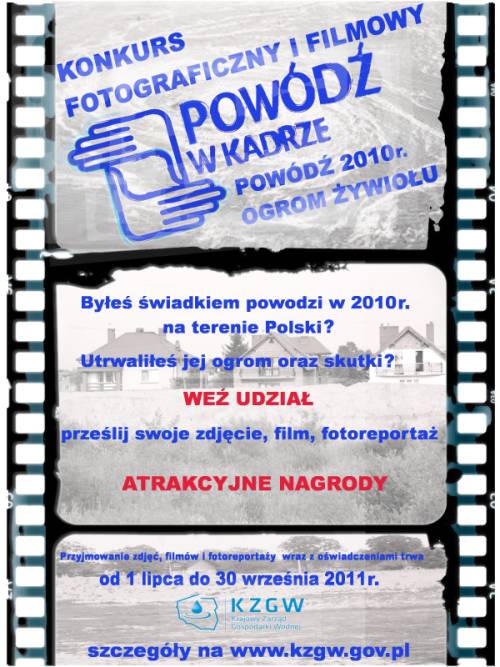 Plakat konkursu Powódź 2010 ogrom żywiołu (konkurs fotograficzny)