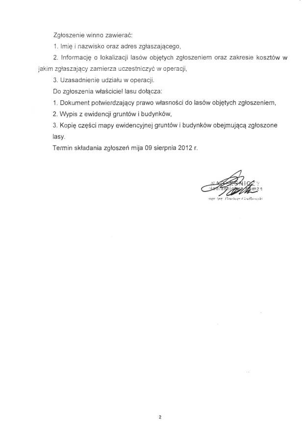 Informacja Nadleśnictwa Łomża Strona 2