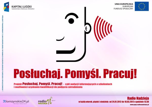 Plakat promujący audycje radiowe