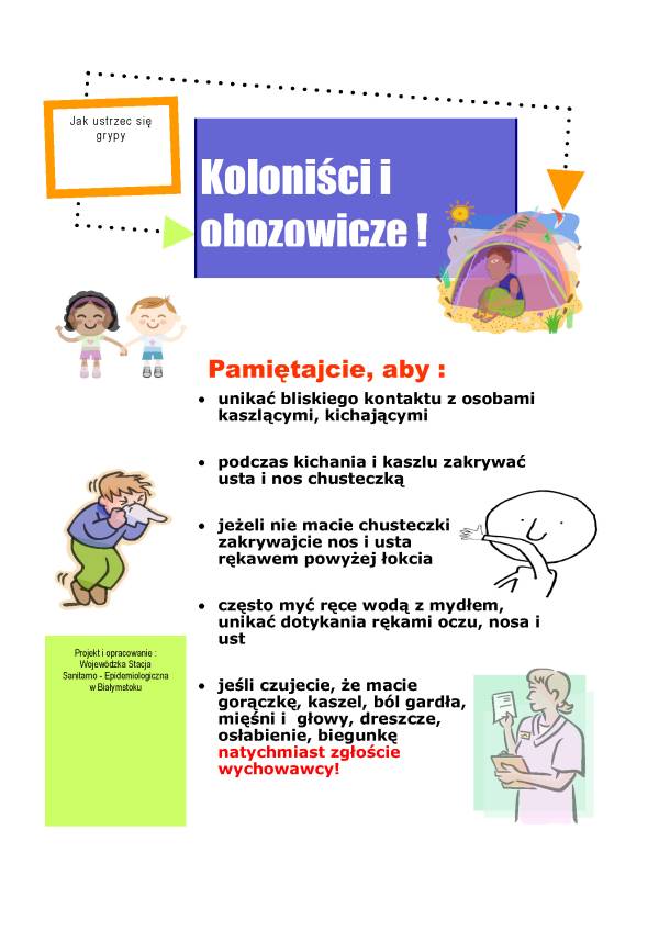 Ulotka informacyjna dotycząca grypy strona 2