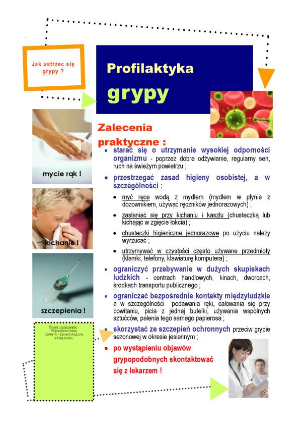 Ulotka informacyjna dotycząca grypy strona 3