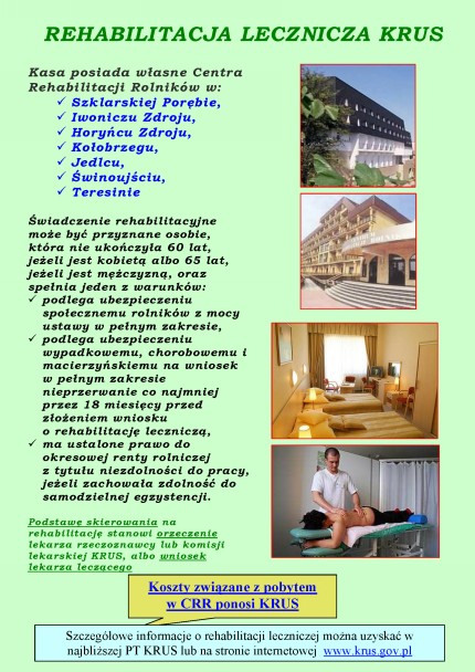 Rehabilitacja w KRUS
